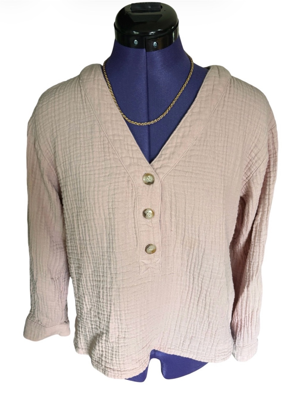 Madewell Lightspun Evert Top Blush Pink Women’s Medium